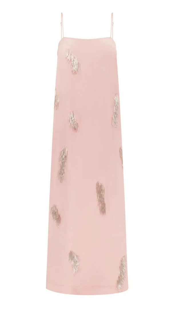 Alemais Cindy Embellished Slip Dress Pink