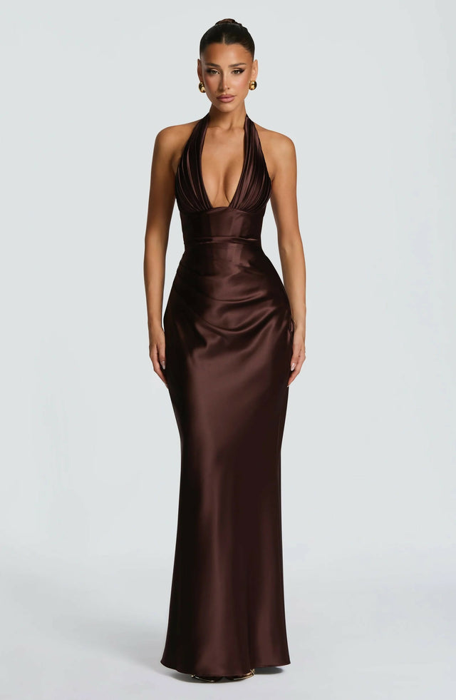 Babyboo Elowen Maxi Dress Plum Brown