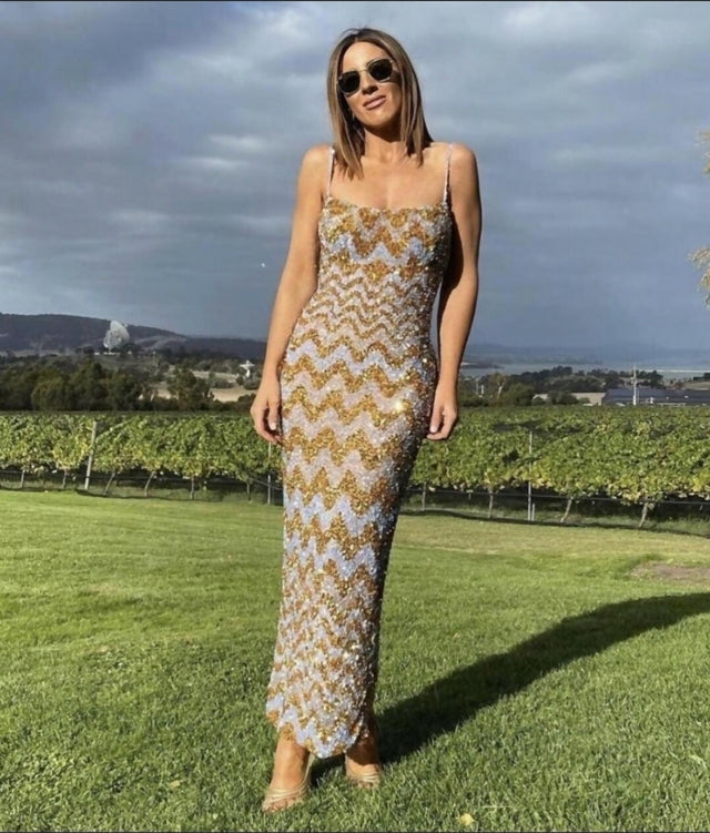 Rachel Gilbert Callum Gown Gold 2/AU10