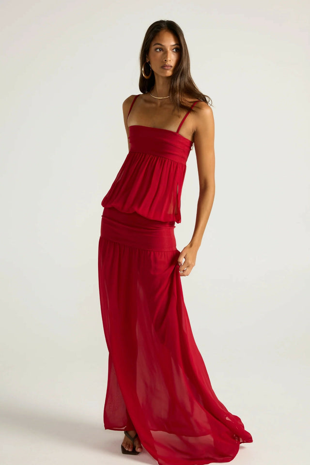 Ance Gria Romeo Gown in Cherry Red