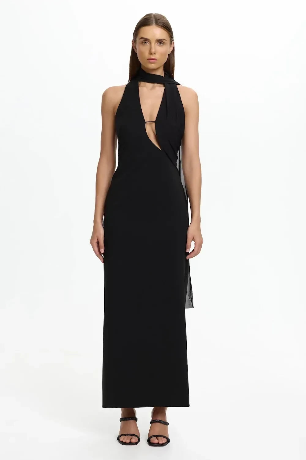 Significant Other Edda Scarf Dress - Black – designer dress hire