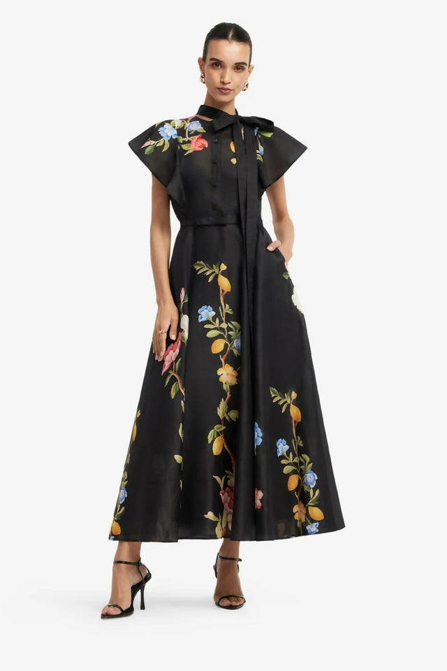 Leo Lin Elsie Flutter Sleeve Vine