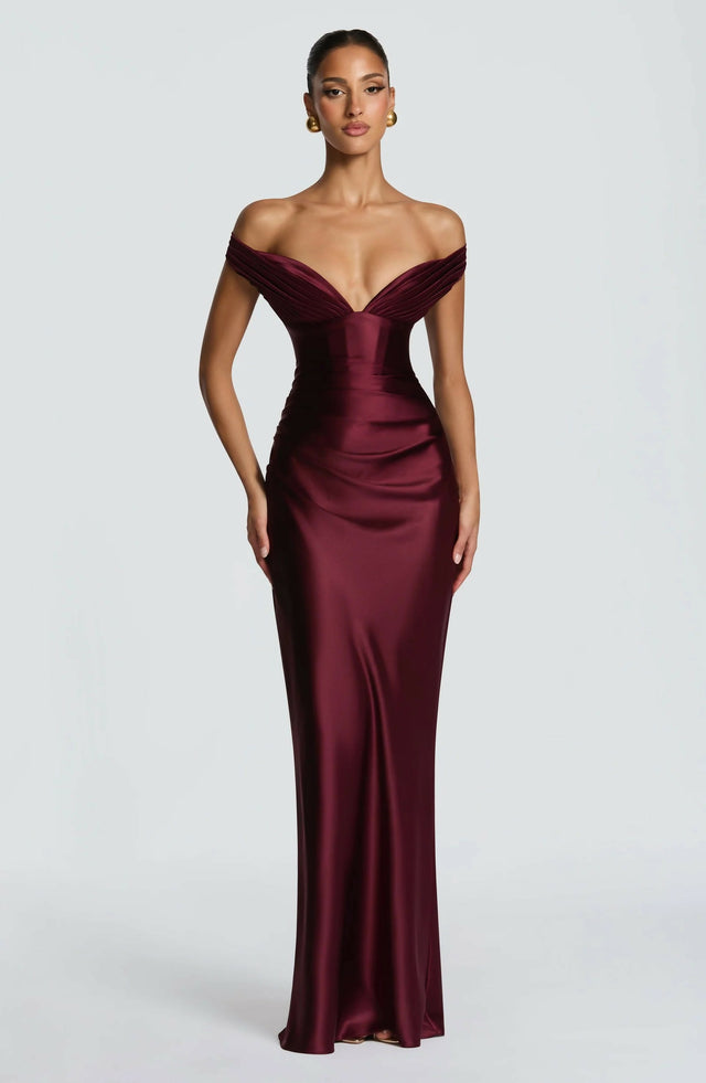 Babyboo Aurelia Maxi Dress Cherry Lacquer