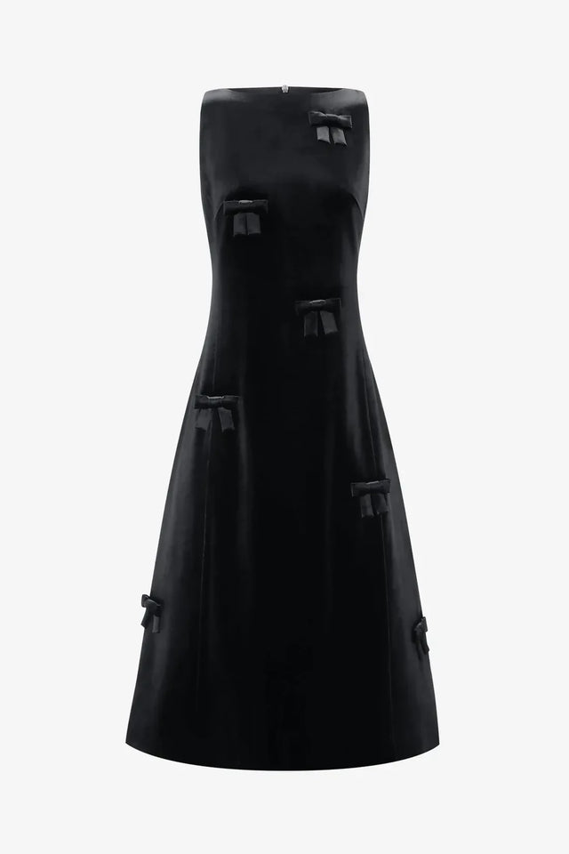 Leo Lin Cleo Velvet Sleeveless Midi Dress