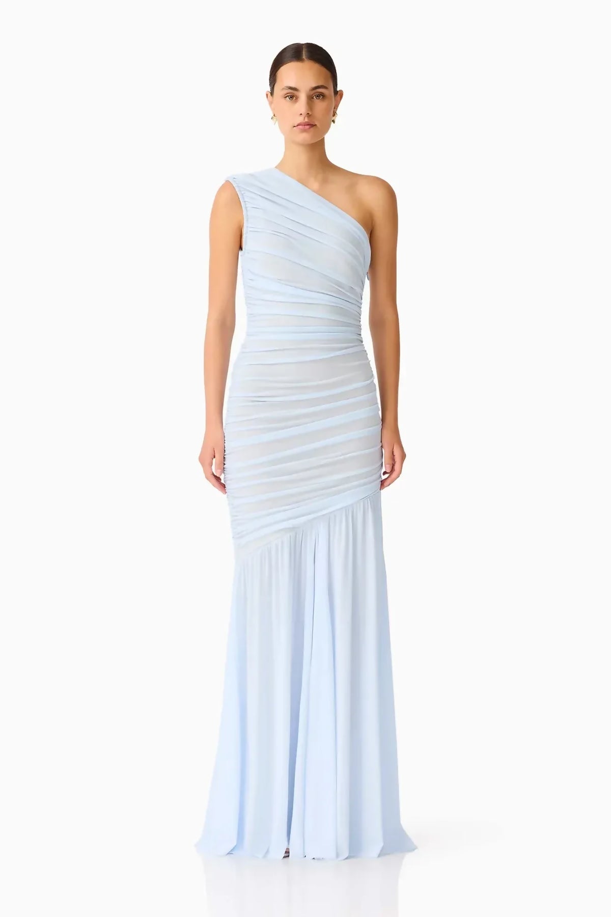 Elliatt Florencea One Shoulder Gown - Powder Blue – designer dress hire