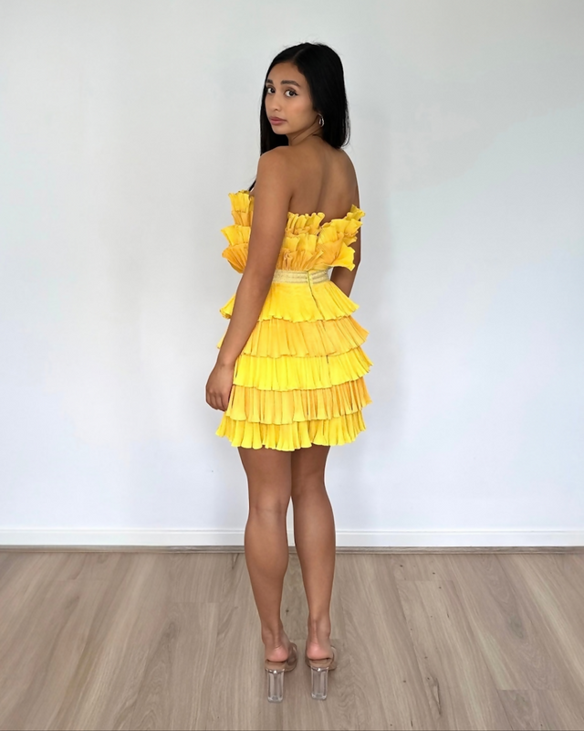 Eliya the Label Josephine Mini Dress Yellow