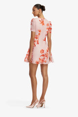 Leo Lin Elyse Short Sleeve Mini Dress - Magnolia Print view 3