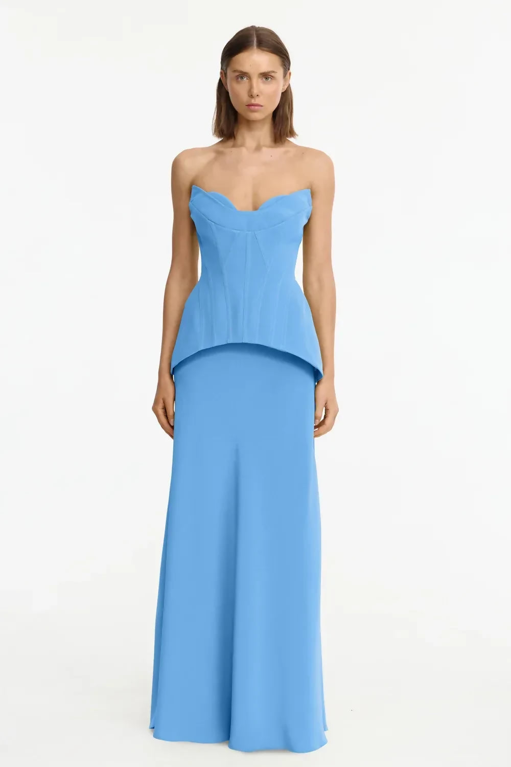 Acler Bankfield Maxi Dress Alt Blue – designer dress hire