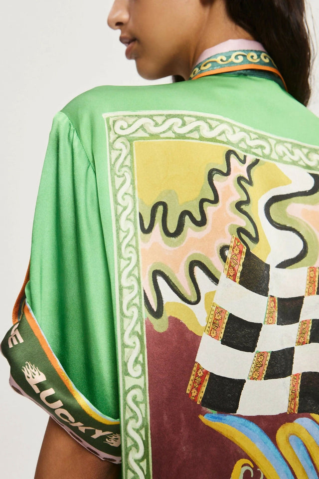 Alemais Lucky Pace Silk Shirt + Pants