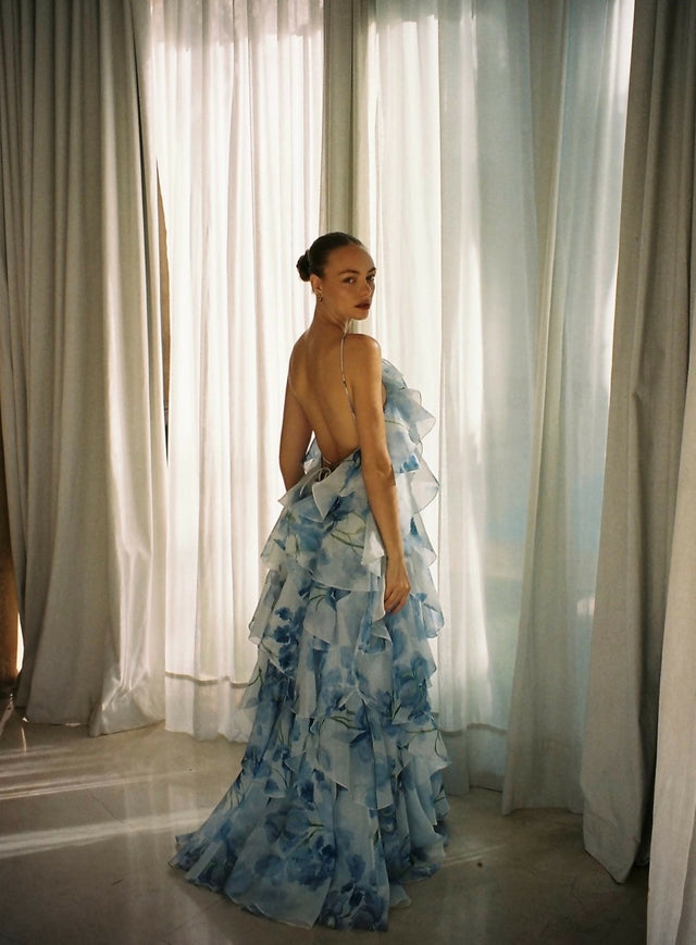 Aje Pandorea Layered Maxi Dress in Iris
