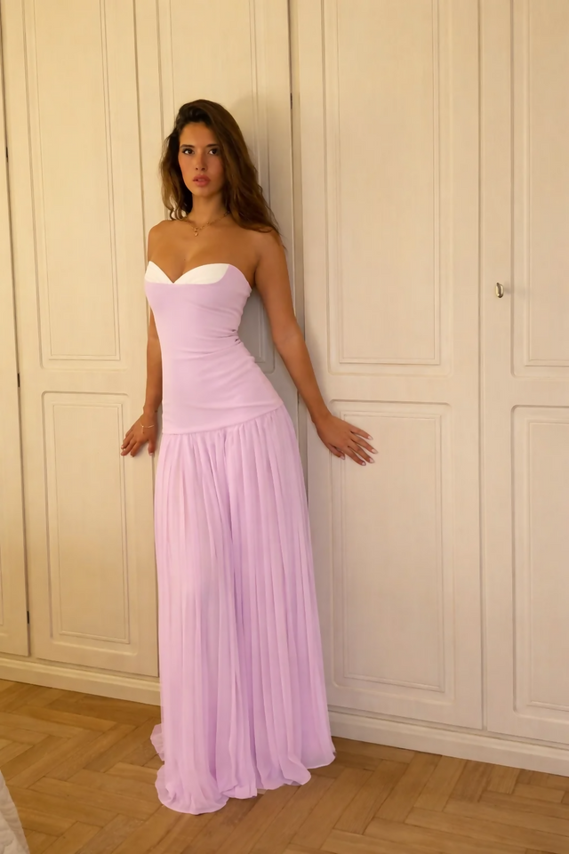 Jefre Sei Nicolette Gown in Baby Pink