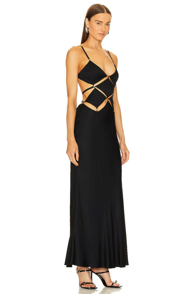 Bec & Bridge Diamond Days Strapless Cut Out Maxi Dress