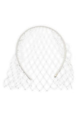 Morgan & Taylor Lucia Veil Headband - White view 2