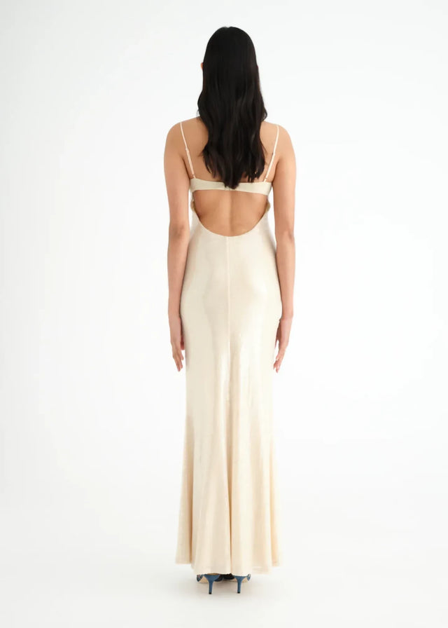 Benni Juliano Sequin Slip Maxi Dress