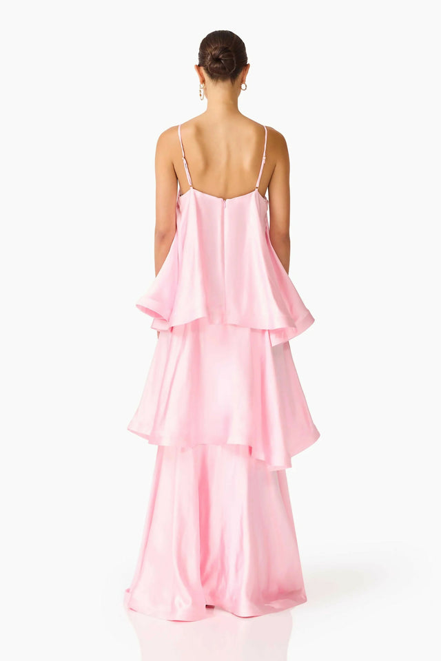 Elliatt Tilly Tiered Maxi Dress in Pale Pink