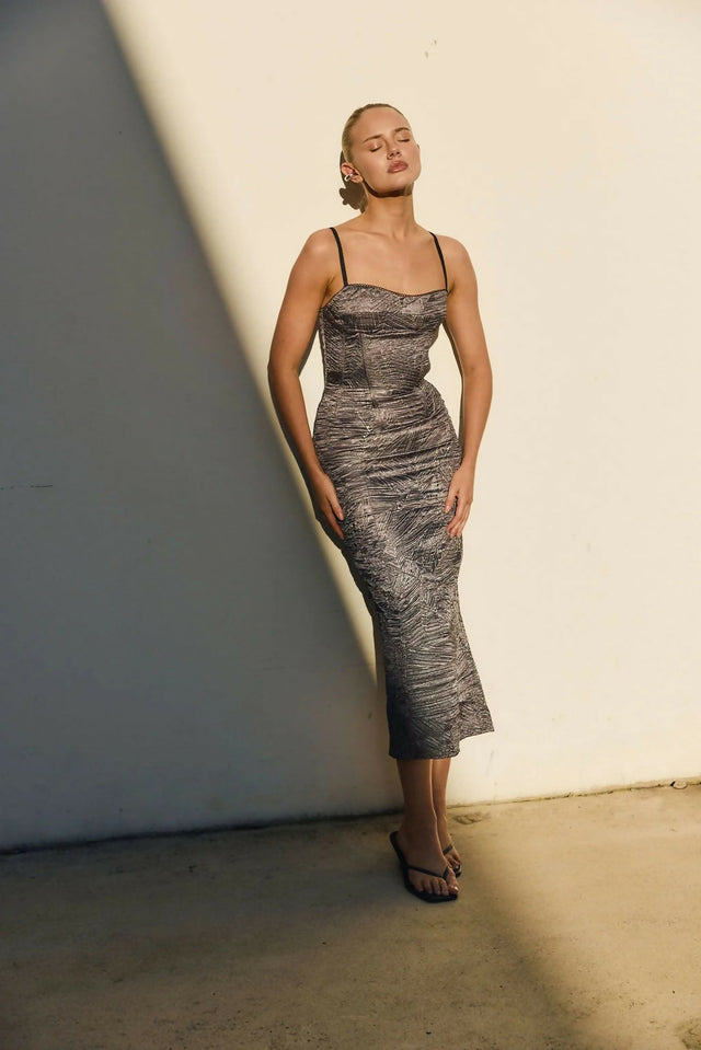 Acre Lou Abigial Midi Dress - Slate