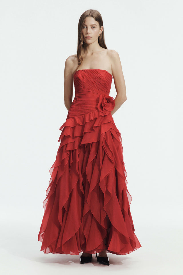 Aje Canyon Gown Red Size 8,10