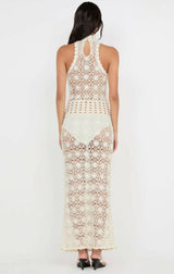 Bec & Bridge Ania Halter Maxi Dress Ivory White Size XS/S & S/M view 3
