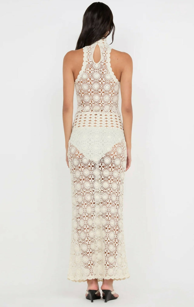 Bec & Bridge Ania Halter Maxi Dress Ivory White Size XS/S & S/M
