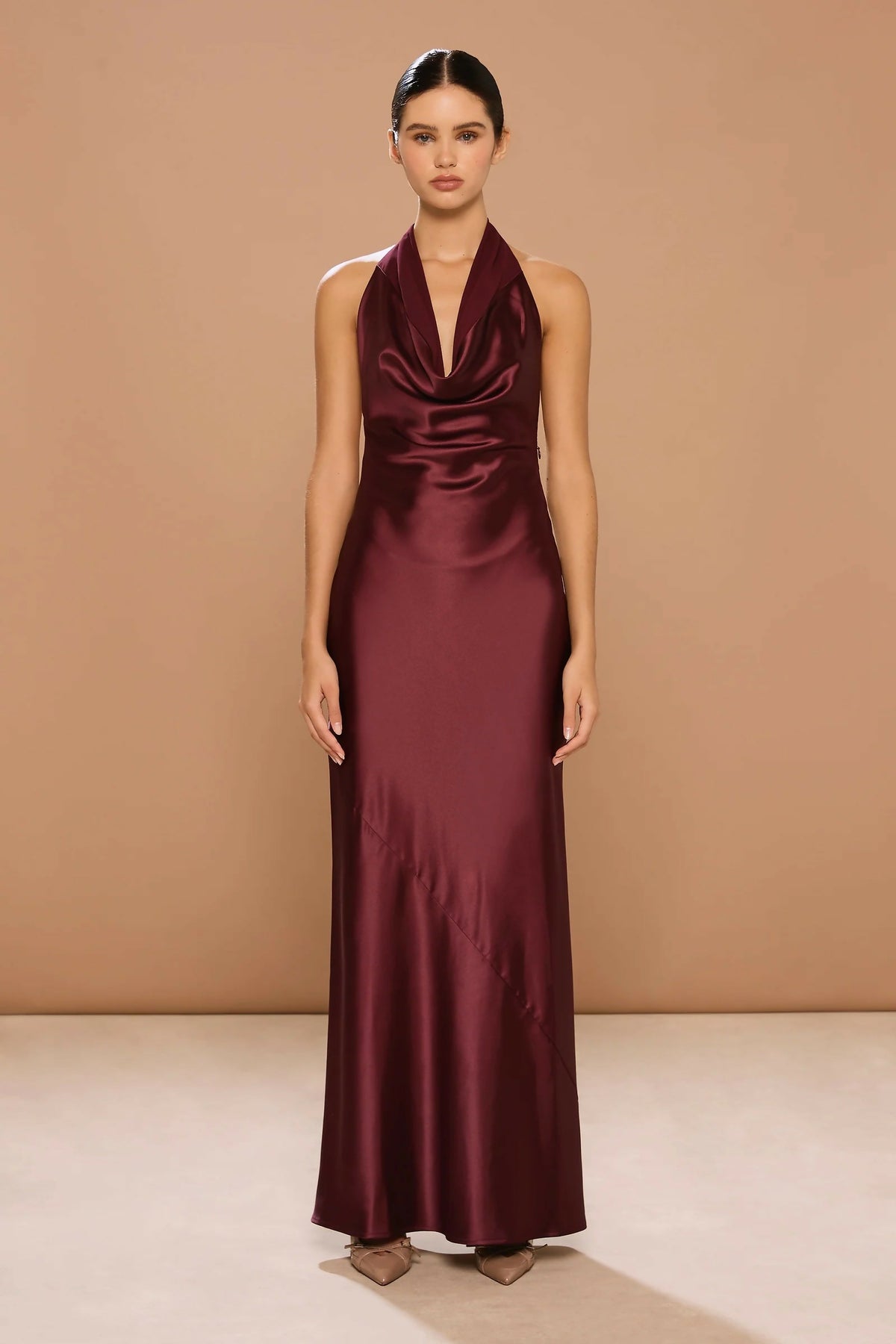 Sonya Moda Sondrio Dress - Cherry Lacquer – designer dress hire
