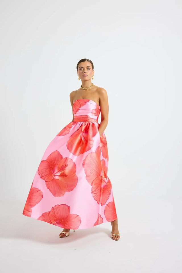 Pasduchas Kalani Strapless Midi Dress Size 10,12