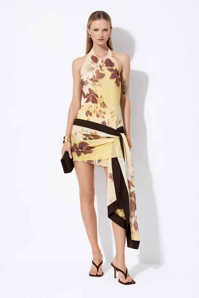 Bec + Bridge Blaise Halter Mini Dress | Palmera Floral