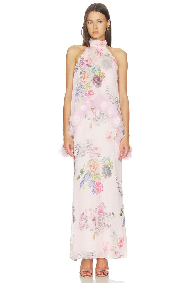 Elliatt Millie Tiered Gown Pink Size 10