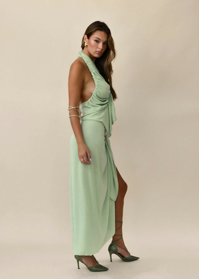 Koster Kulture Bobbie’s Top & Skirt Set Pistachio Green Size S / AU 8