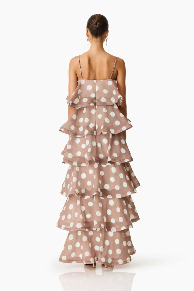 Elliatt Sola Tiered Maxi Dress - Fawn