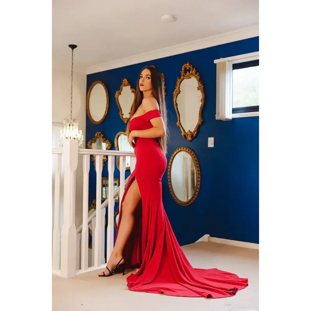 Abbys by Abby Clara Gown - 6 / Red - Dresses
