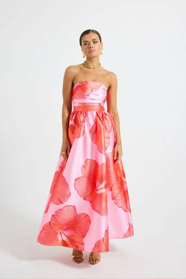 Pasduchas Kalani Strapless Midi Dress Size 10,12