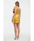Acler Abbotsford Mini Dress Honey Gold Metalic Size 6 - 6 / Yellow - Dresses