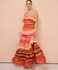 Acler Cardine Maxi Dress In Watercolour Horizon - 10 / Multi - Dresses