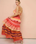 Acler Cardine Maxi Dress In Watercolour Horizon - 10 / Multi - Dresses