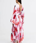 Acler Dailley Midi Dress Plum Watercolour Size 16 - 16 / Multi - Dresses