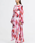 Acler Dailley Midi Dress Plum Watercolour Size 16 - 16 / Multi - Dresses