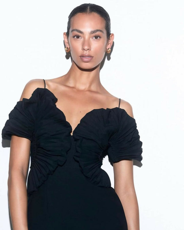 Acler Darnhill Midi Dress - 12 / Black - Dresses