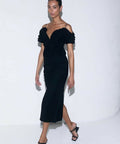 Acler Darnhill Midi Dress - 12 / Black - Dresses