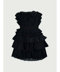 Acler Elsher Strapless Tiered Mini Dress Black Size 10 - 10 / Black - Dresses