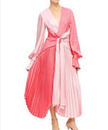 Acler Empire Midi Dress Two Tone Pink Size 10 - 10 / Pink - Dresses