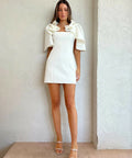 Acler Gwynne Dress in Cream - 10 / Cream - Dresses