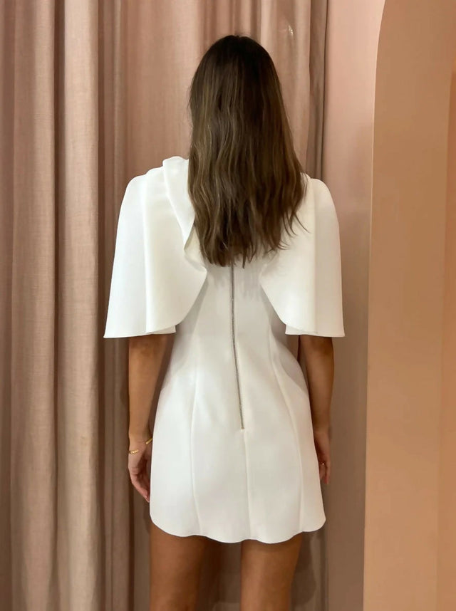 Acler Gwynne Dress in Cream - 10 / Cream - Dresses