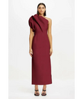 Acler Hawkley Midi Dress Bordeaux - 10 / Red - Dresses
