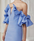 Acler Hitching Dress - 12 / Blue - Dresses