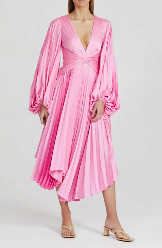 Acler Palms Dress in Confetti Pink - Dresses