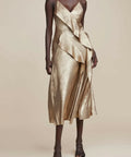 Acler Queensbridge Dress Gold Size 8 & 12 - Dresses