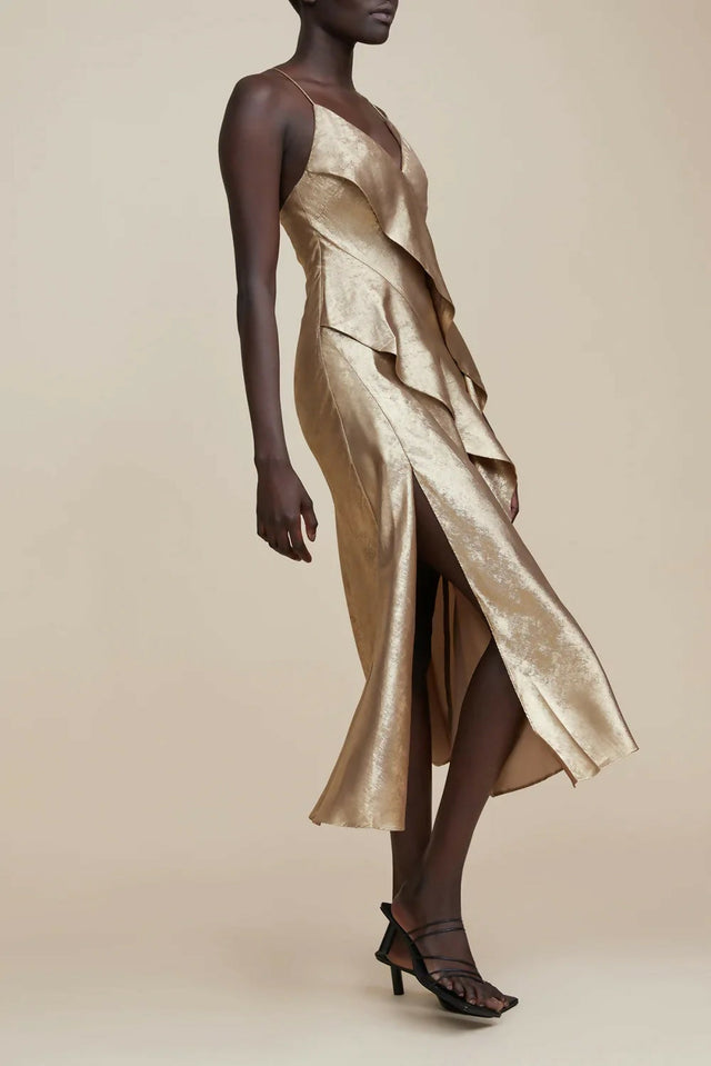 Acler Queensbridge Dress Gold Size 8 & 12 - Dresses