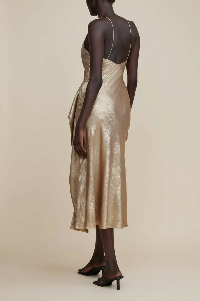 green emerald velvet dress Acler Queensbridge Dress Gold Size 8 & 12