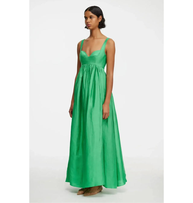 Acler Sandgate Maxi Dress Shamrock Green Size AU 10 - 10 / Green - Dresses
