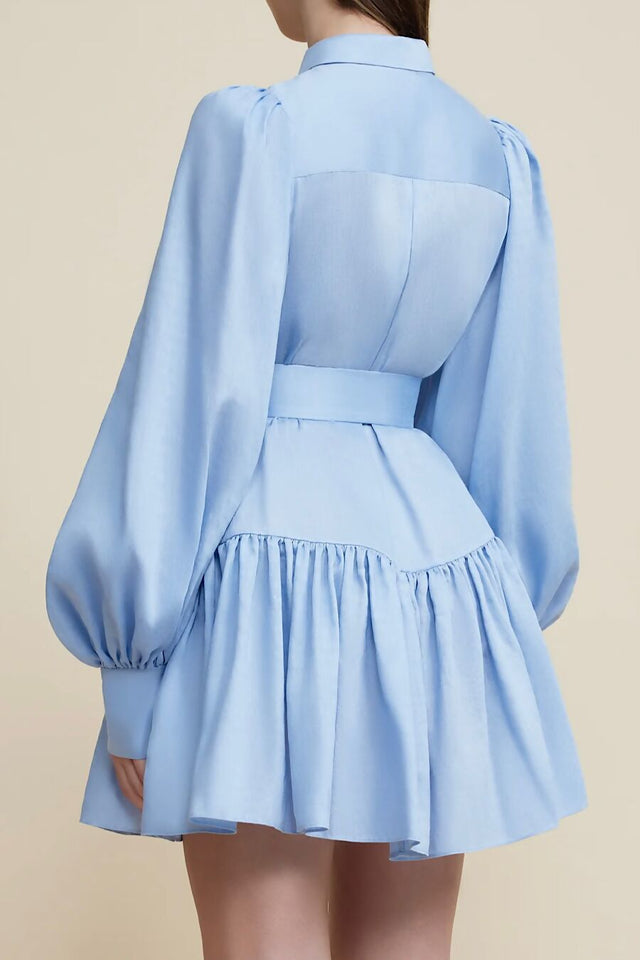 Acler Sherwood Mini Dress - 8 / Blue - Dresses